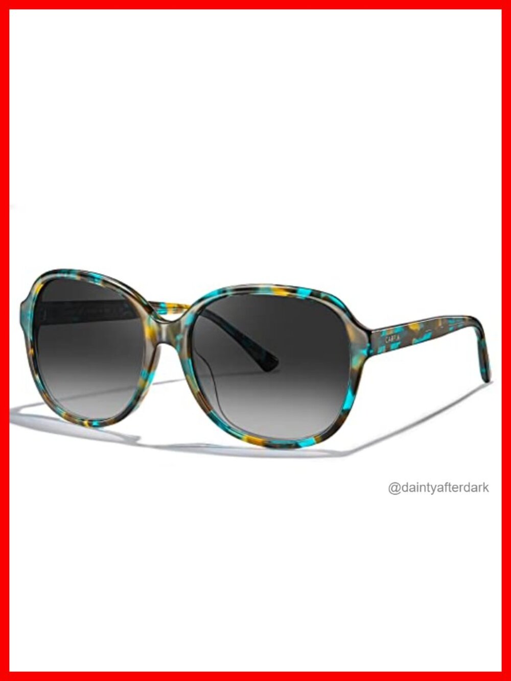 Women's Large Polarized Acetate Round Retro Sunglasses UV400 Full Coverage